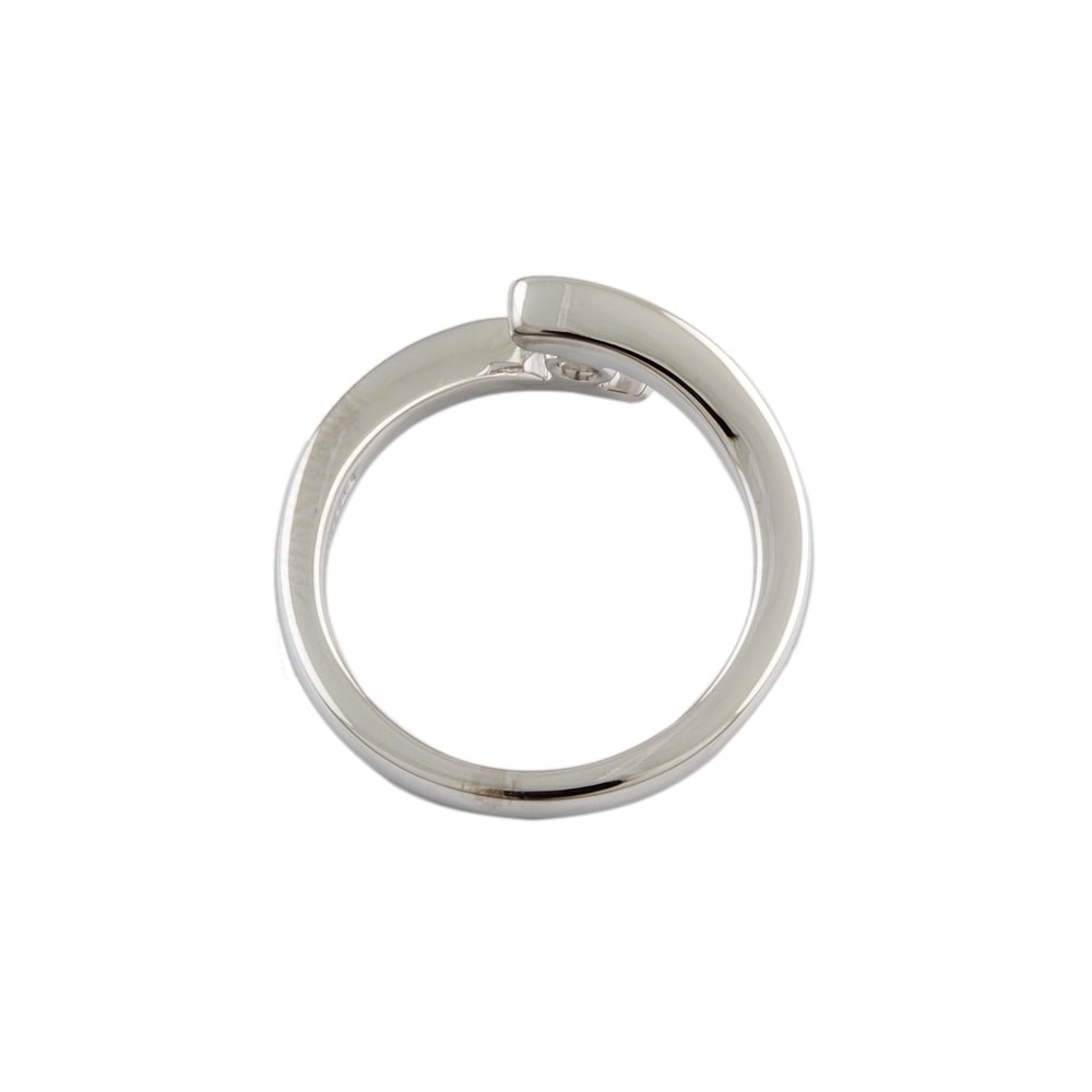 9ct White Gold Diamond Solitaire Ring 0.18ct