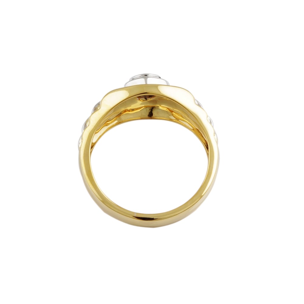 9ct Yellow and White Gold Diamond Solitaire Ring 0.27ct