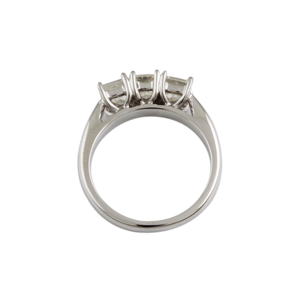 9ct White Gold Diamond 1.52ct Three Stone Ring