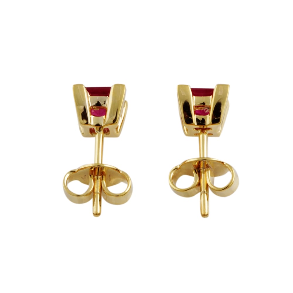 9ct Yellow Gold Ruby 1.73ct Stud Earrings