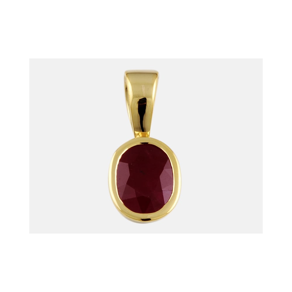9ct Yellow Gold Ruby 1.97ct Pendant