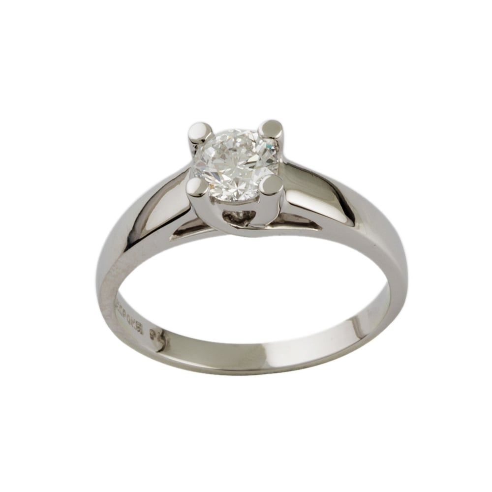 9ct White Gold Diamond 0.50ct Solitaire Ring