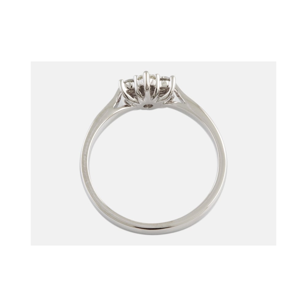 9ct White Gold Diamond Cluster Ring
