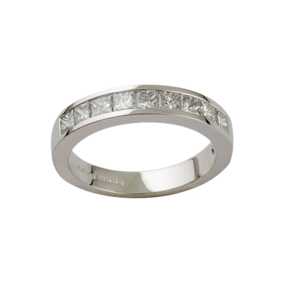 9ct White Gold Diamond Half Eternity Ring