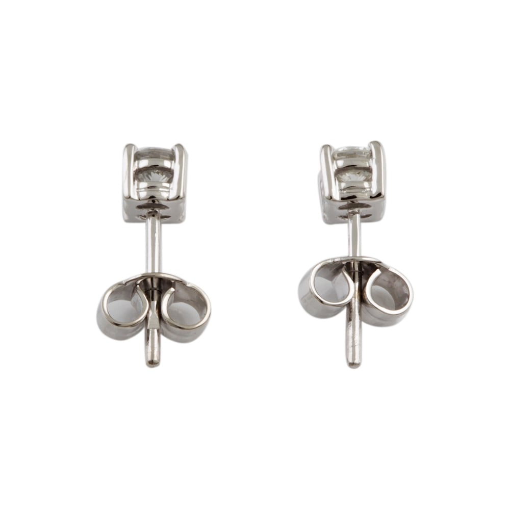 9ct White Gold Diamond Stud Earring 0.42ct
