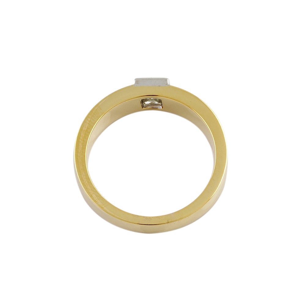 9ct Yellow and White Gold Diamond Solitaire Ring 0.50ct