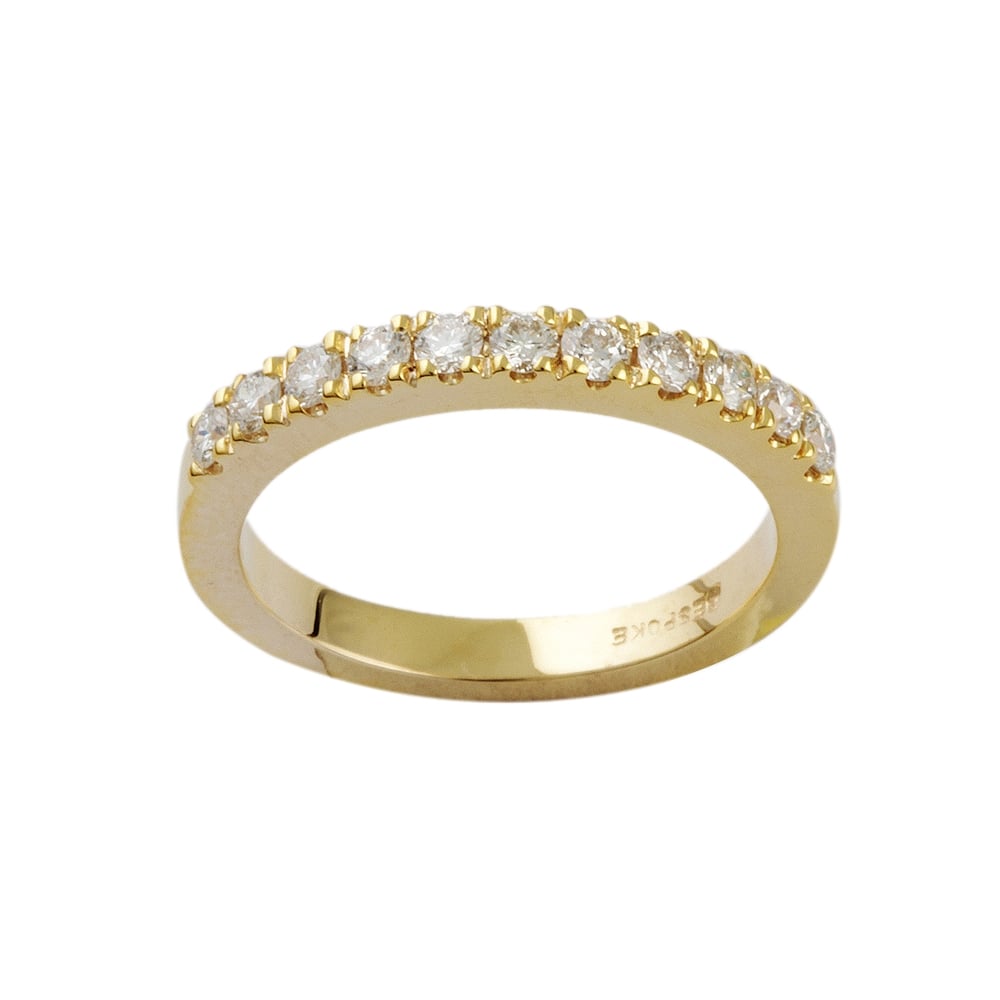 9ct Yellow Gold Diamond Half Eternity Ring 0.33ct