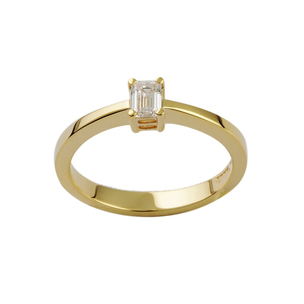 9ct Yellow Gold Diamond Solitaire Ring 0.25ct