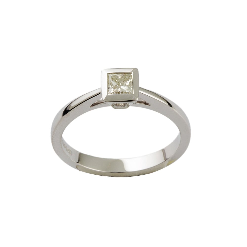 9ct White Gold Diamond Solitaire Ring 0.35ct