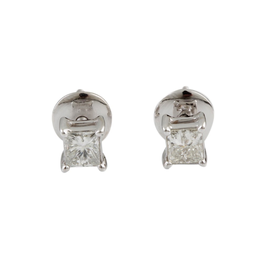9ct White Gold Diamond Stud Earrings 0.50ct