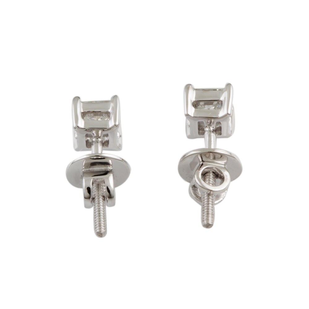 9ct White Gold Diamond Stud Earrings 0.50ct