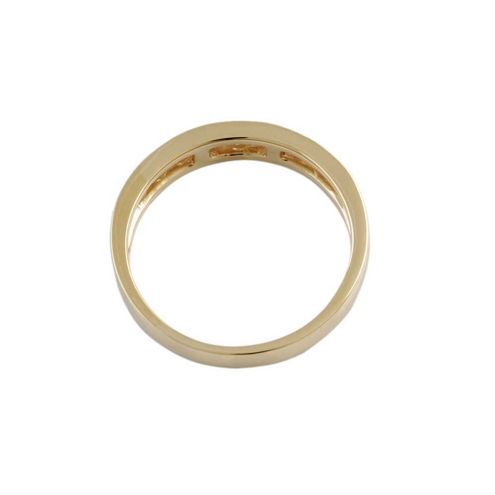 9ct Yellow Gold Diamond Half Eternity Ring