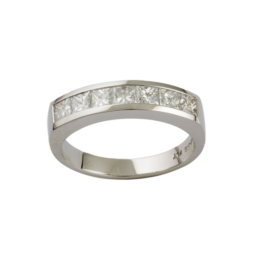 9ct White Gold Diamond Seven Stone Ring