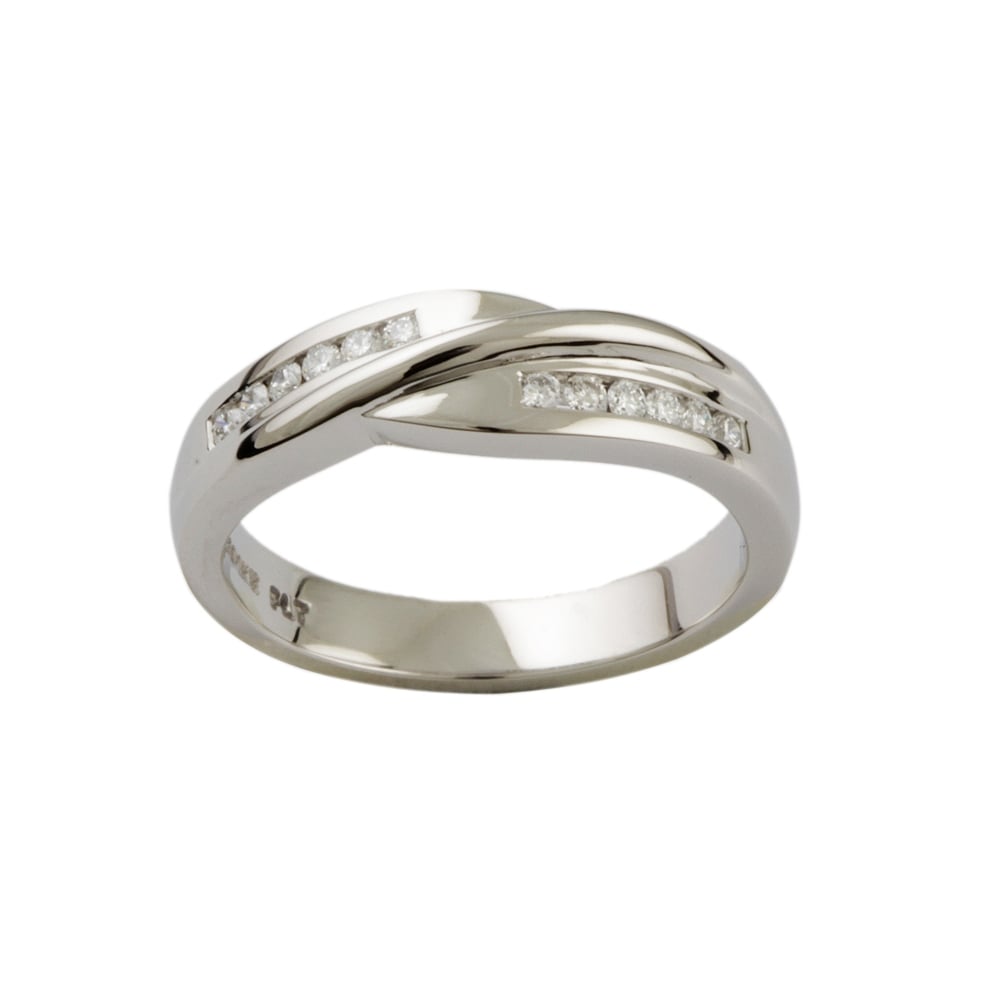 9ct White Gold Diamond Dress Ring