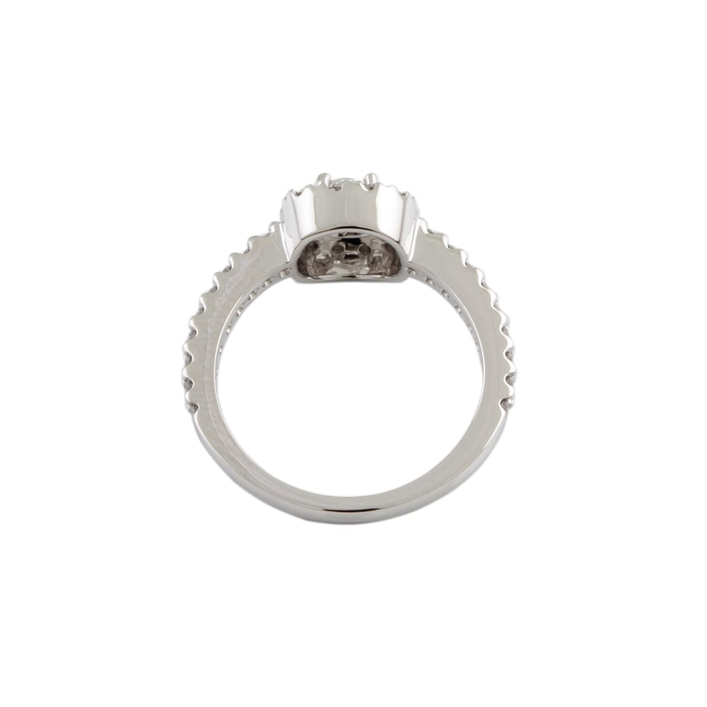 9ct White Gold Diamond Dress Ring