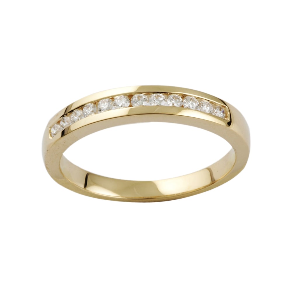 9ct Yellow Gold Diamond Half Eternity Ring 0.25ct