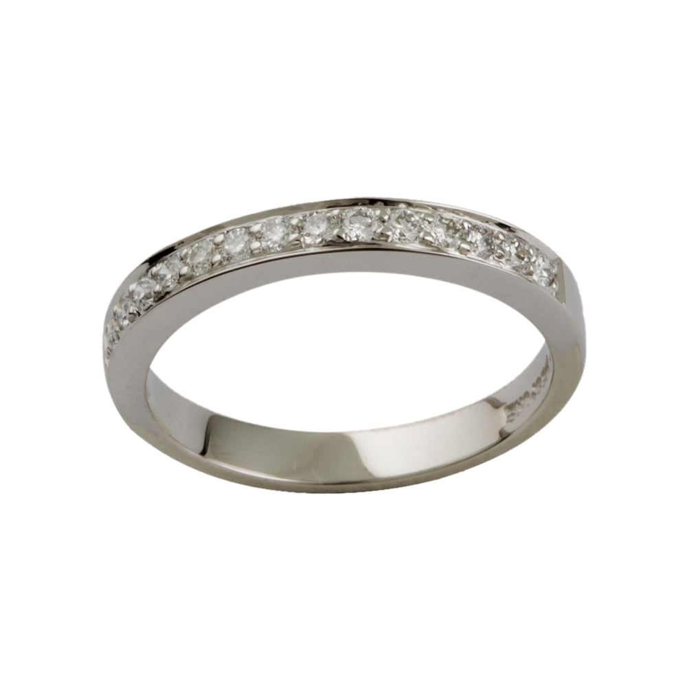 9ct White Gold Diamond Half Eternity Ring