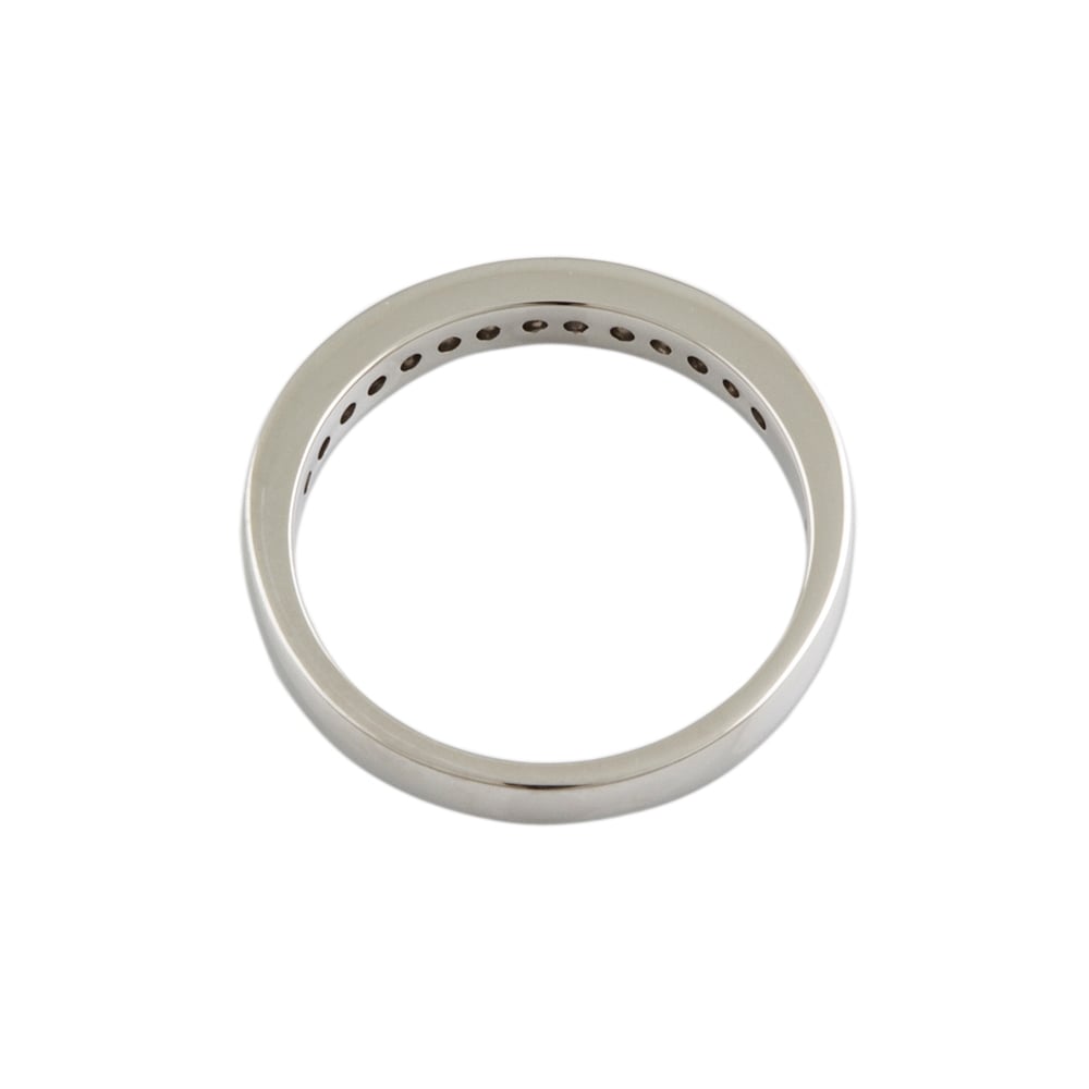 9ct White Gold Diamond Half Eternity Ring