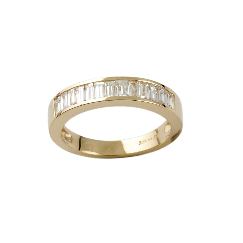 9ct Yellow Gold Diamond Half Eternity Ring