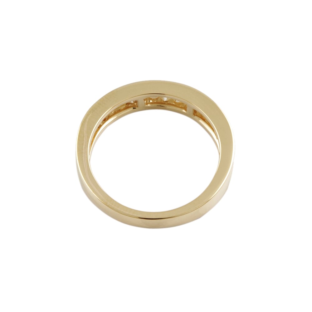 9ct Yellow Gold Diamond Half Eternity Ring