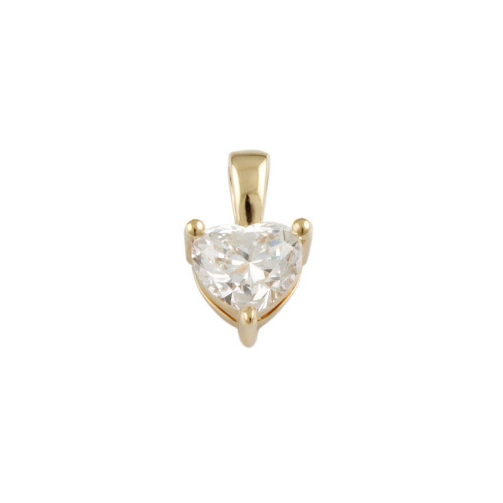 9ct Yellow Gold Diamond Solitaire Pendant