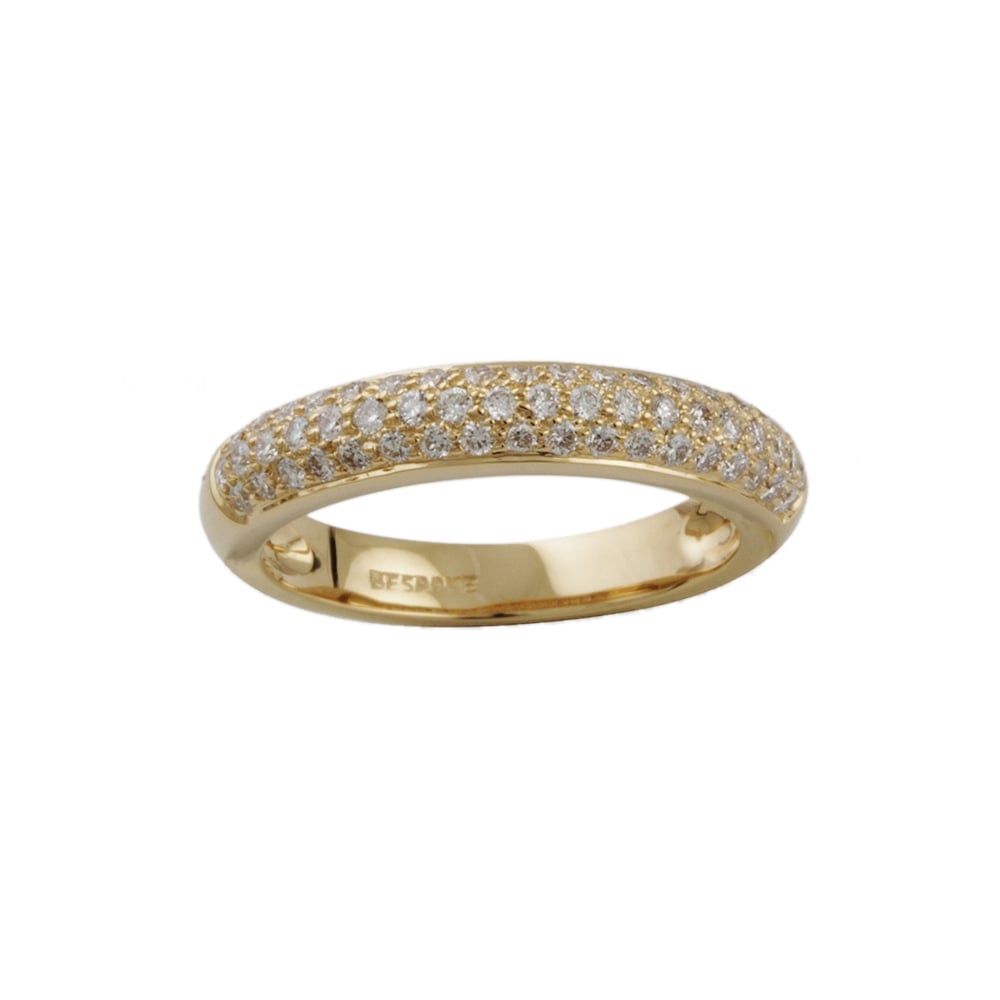 9ct Yellow Gold Diamond 0.51ct Half Eternity Ring