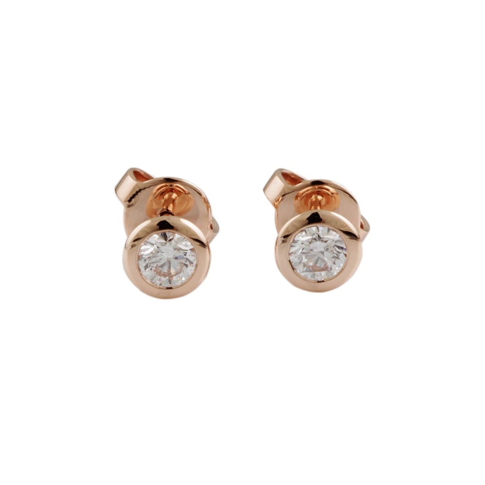 9ct Rose Gold Diamond 0.50ct Stud Earrings