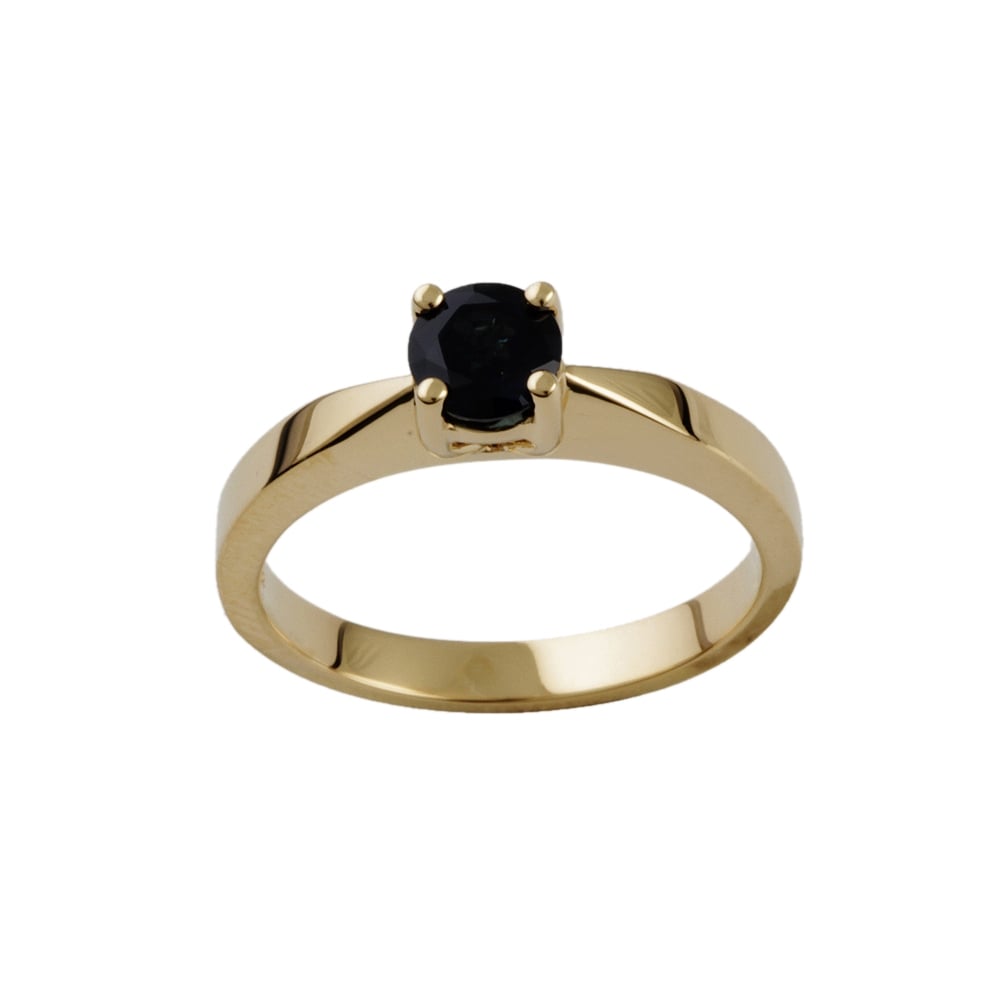 9ct Yellow Gold Blue Sapphire 0.70ct Single Stone Ring