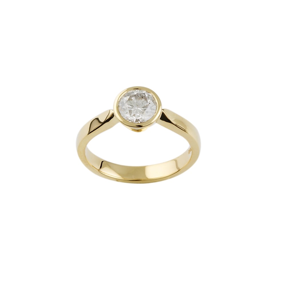 18ct White and yellow gold solitaire ring 0.80ct