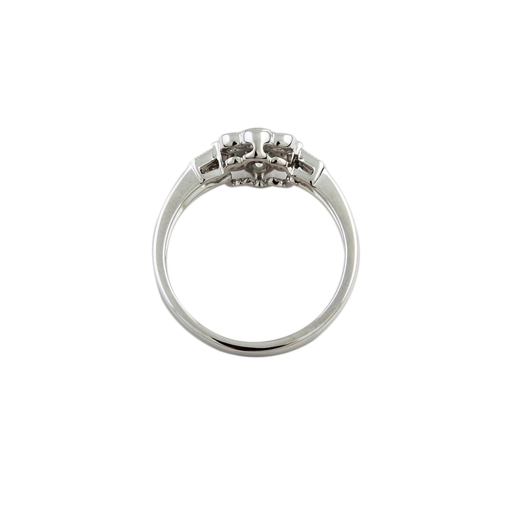 PLATINUM CLUSTER RING WITH 0.61CT DIAMONDS