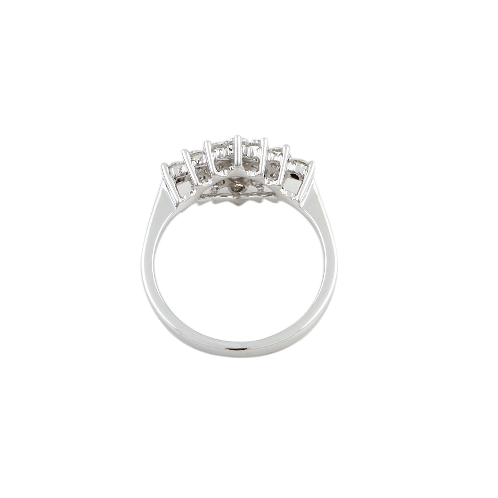 PLATINUM CLUSTER RING WITH 1.03CT DIAMONDS