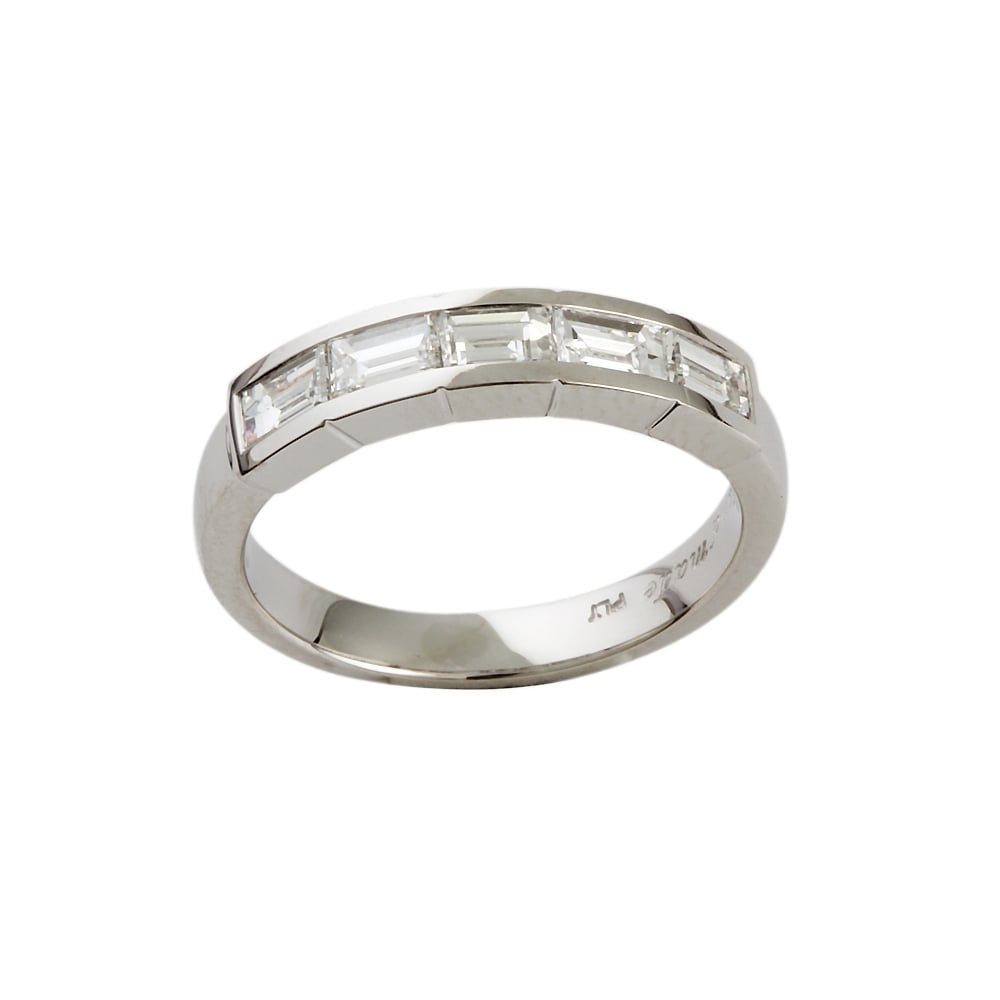 Platinum Five Stone Diamond Eternity rng