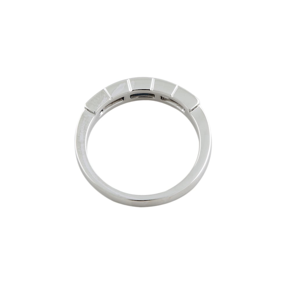 PLATINUM HALF ETERNITY RING WITH 0.53CT BLUE SAPPHIRES AND 0.21CT DIAMONDS