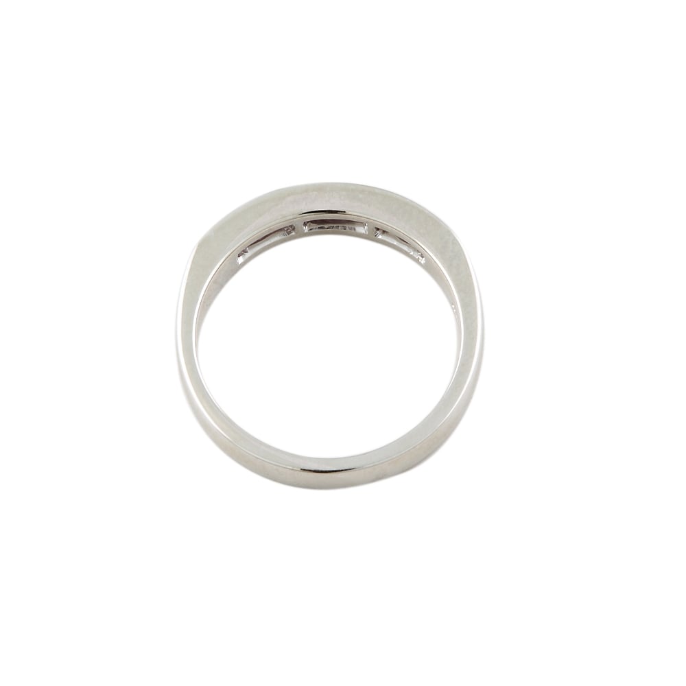 PLATINUM HALF ETERNITY RING WITH 0.56CT PINK-SAPPHIRES