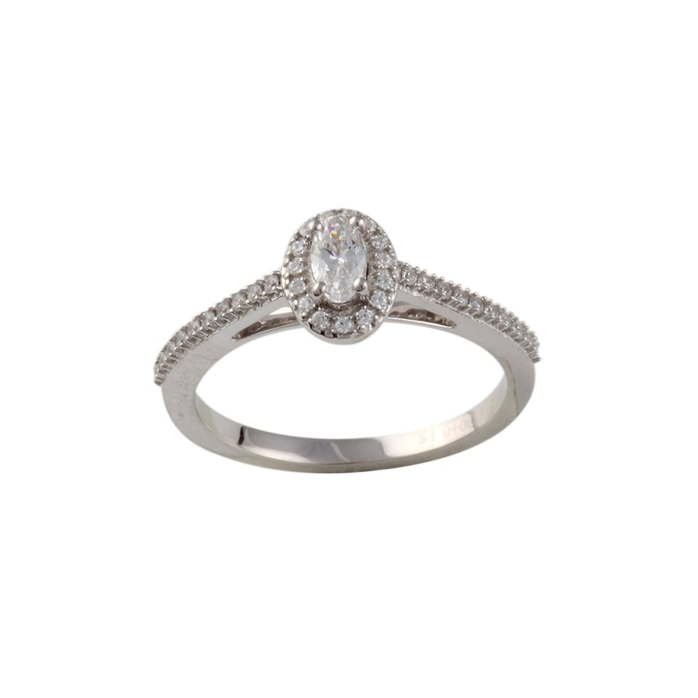 Platinum Diamond Cluster Ring 0.45ct