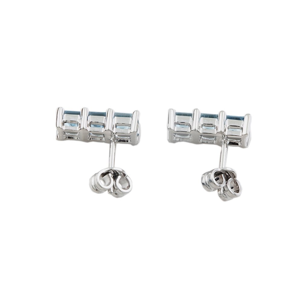 9CT White Gold Aquamarine Earrings  1.82CT