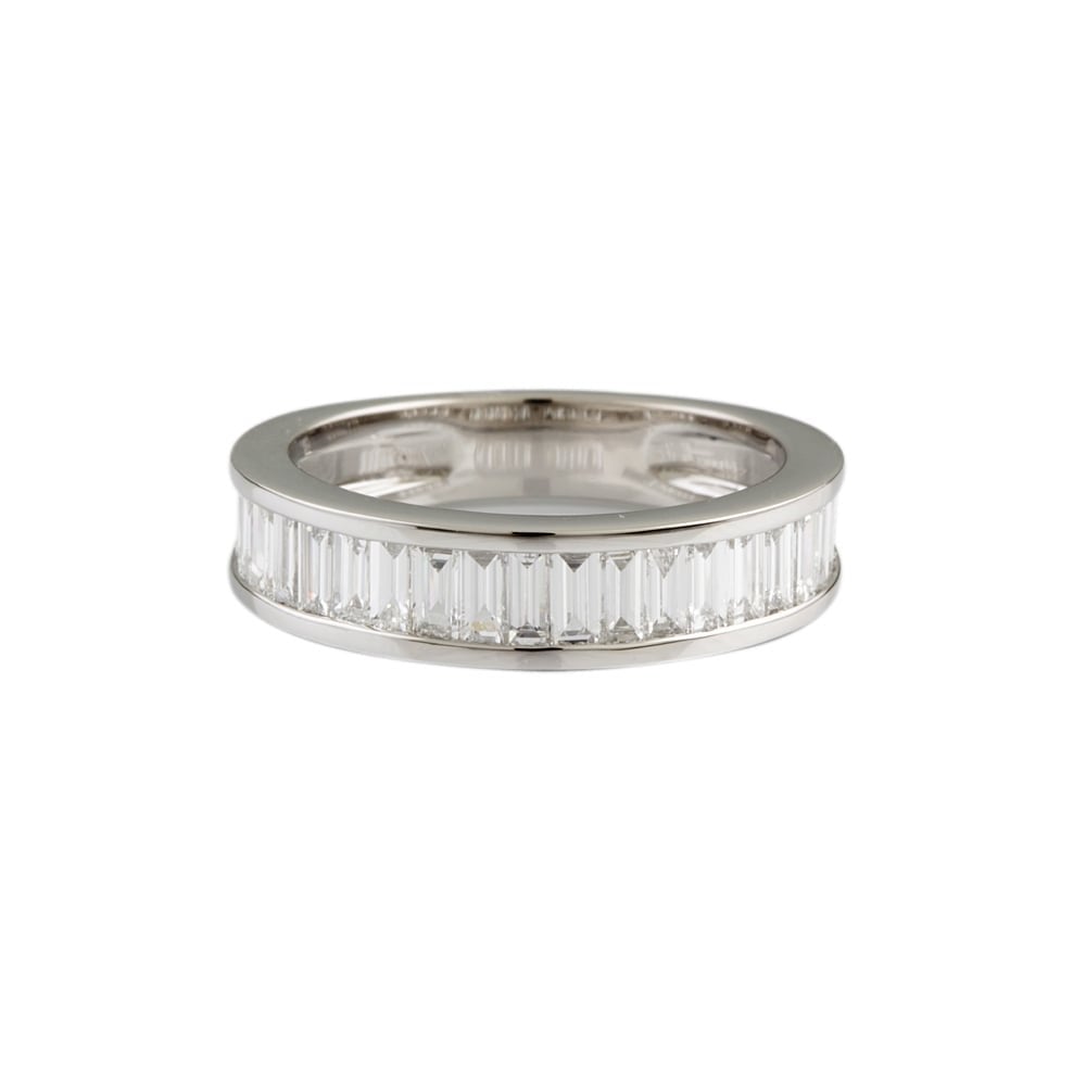 18ct white Gold Half Eternity Ring 1.28ct