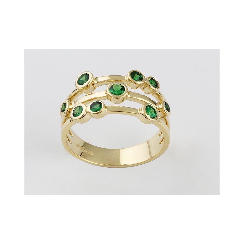 18ct Yellow Gold Tsavorite Bubble Ring 0.79ct