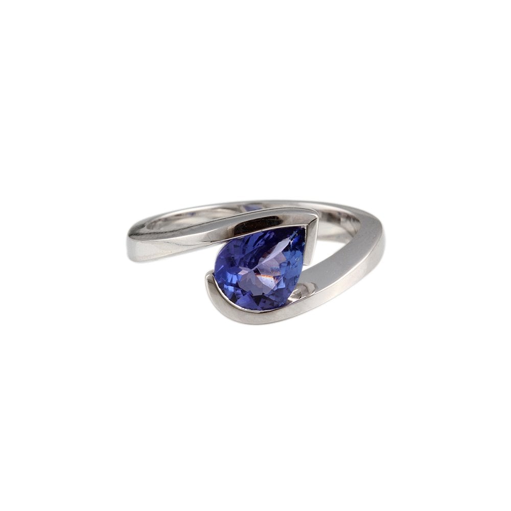 9ct White Gold Tanzanite Single Stone Ring 1.25ct