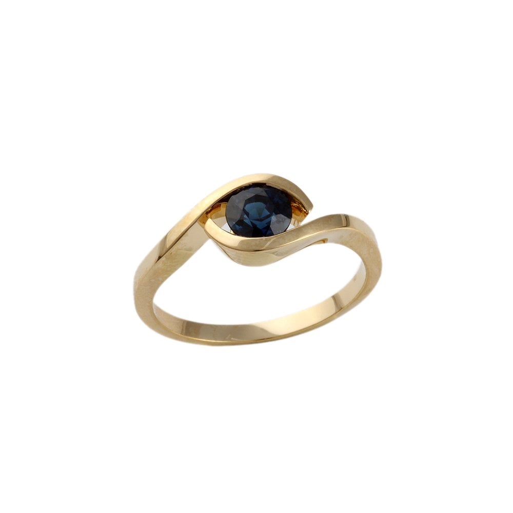 9ct Yellow Gold Blue Sapphire Ring 0.61ct