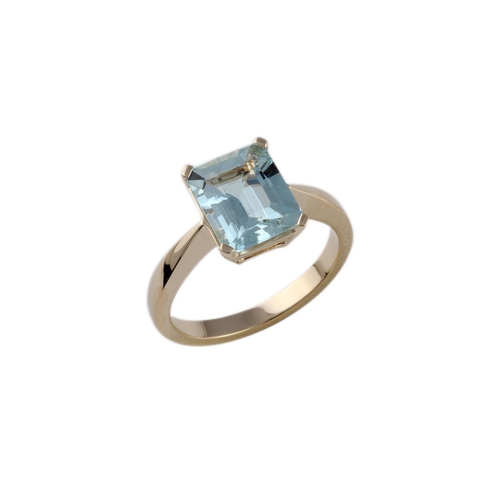 9ct Yellow Gold Aquamarine Ring 3.48ct