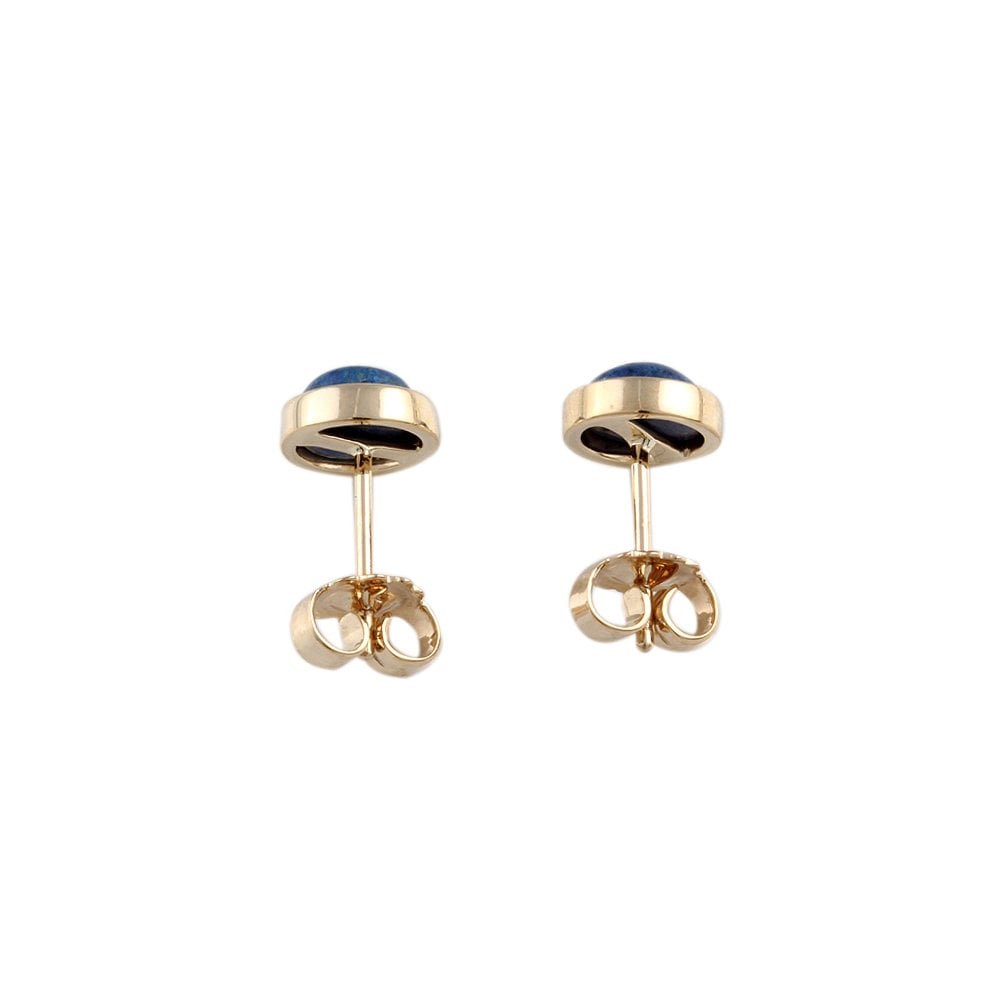 9ct Yellow Gold Lapis Stud Earrings 1.99ct
