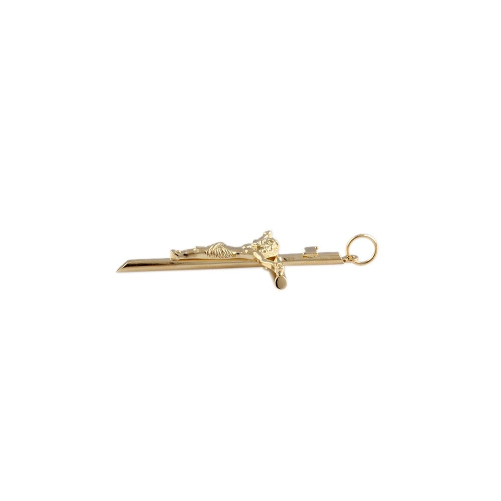 Solid 9ct Yellow Gold Crucifix Pendant