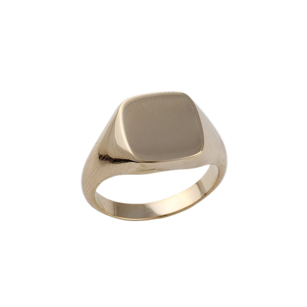 9ct Yellow Gold Cushion Shape Signet Ring