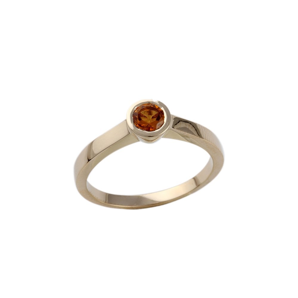 9ct Yellow Gold Citrine Single Stone Ring