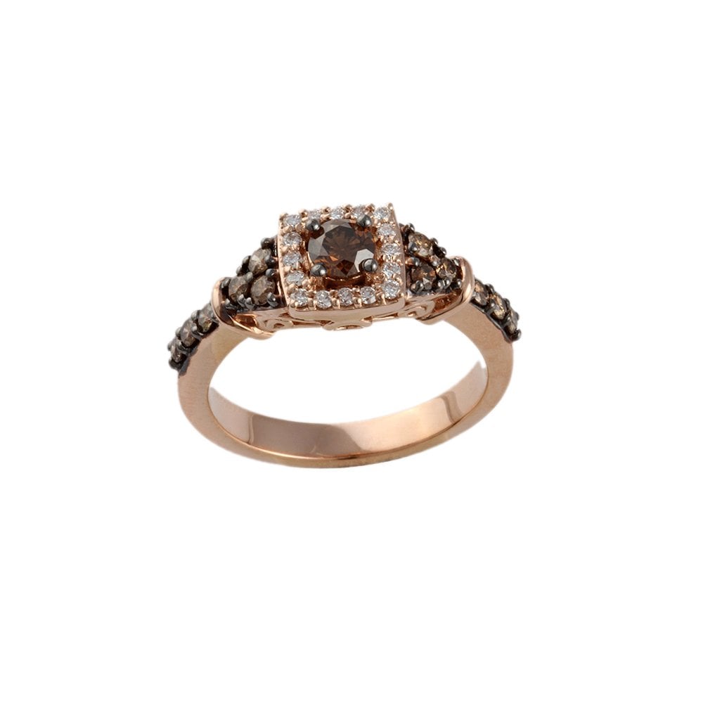 9ct Rose Gold Diamond Dress Ring