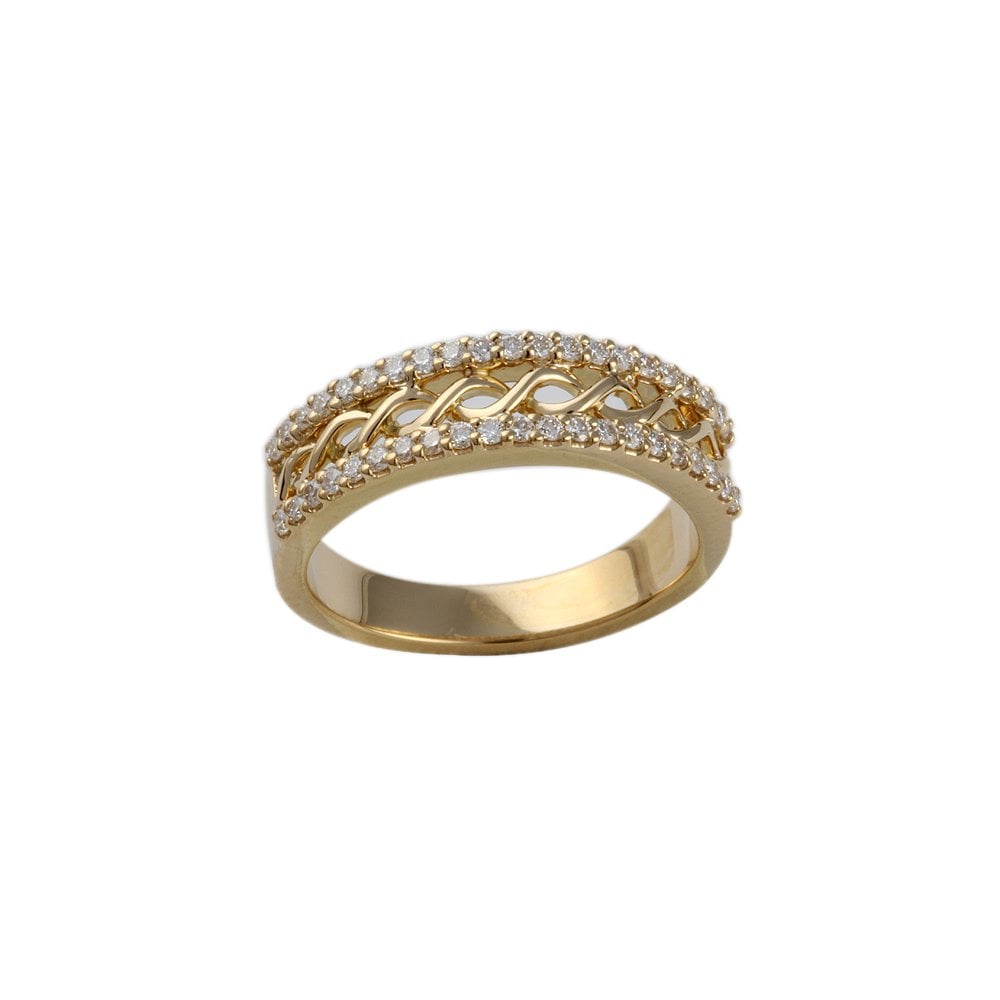 9ct Yellow Gold Diamond Ring 0.21ct