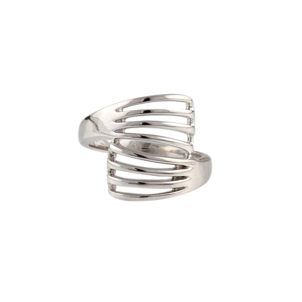 9ct White Gold Twist Wrap Ring