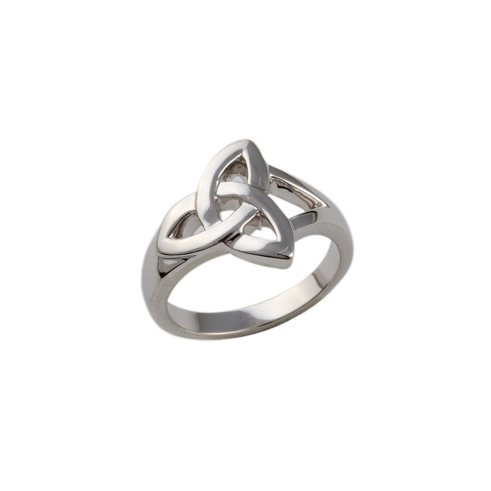 9ct White Gold Celtic Trinity Knot Ring