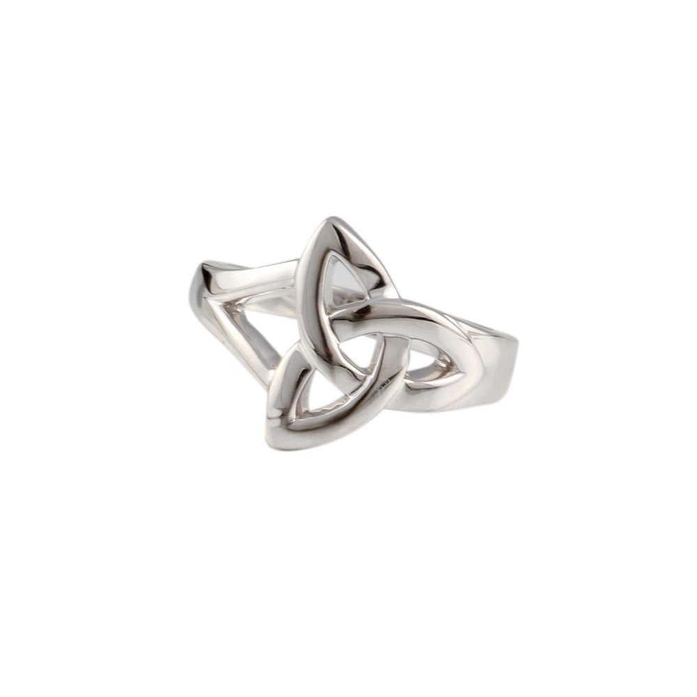 9ct White Gold Celtic Trinity Knot Ring